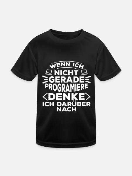 Programmierer Coder Software Entwickler - Kinder Funktions-T-Shirt - Schwarz - Vorne