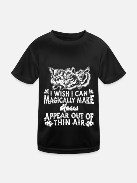 Rose Roses Rose Garden Jardinier - T-shirt sport Enfant - noir - Devant