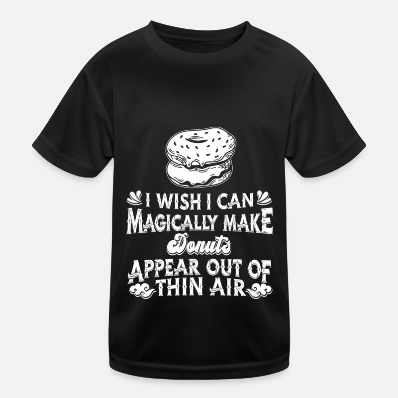 Donut Doughnut - Kinder Funktions-T-Shirt - Schwarz