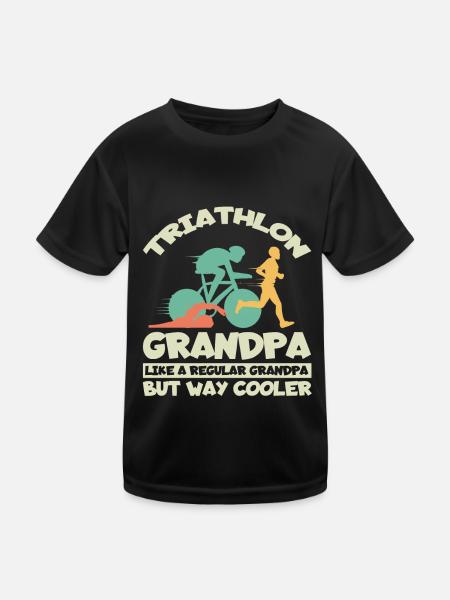 Triathlon - Kinder Funktions-T-Shirt - Schwarz - Vorne
