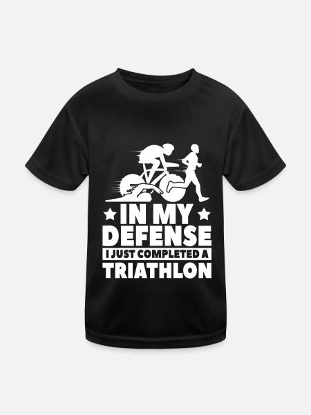 Triathlon - Kinder Funktions-T-Shirt - Schwarz - Vorne