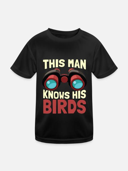 Ornithologues ornithologue ornithologues ornithologiques - T-shirt sport Enfant - noir - Devant