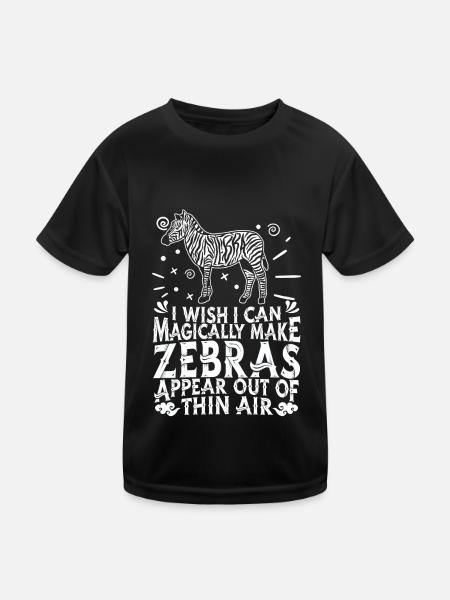 Zebra - Kids Functional T-Shirt - black - Front