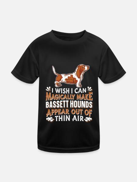 Bassett Chien Chien - T-shirt sport Enfant - noir - Devant