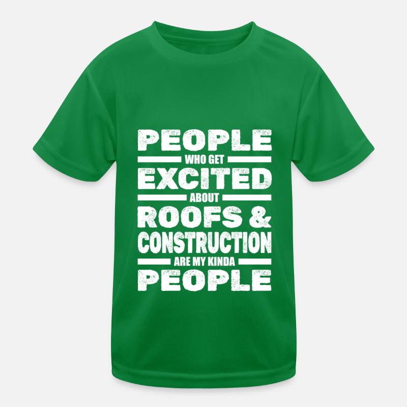Dachdecker Dach Dachdeckerei Handwerker Kinder Funktions-T-Shirt