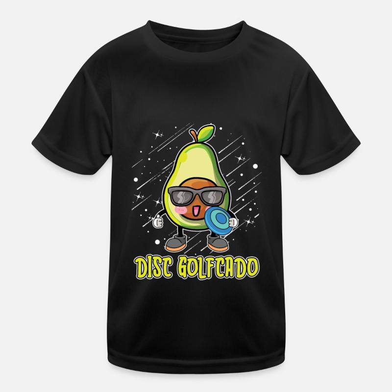Frisbee Golf - Kinder Funktions-T-Shirt - Schwarz