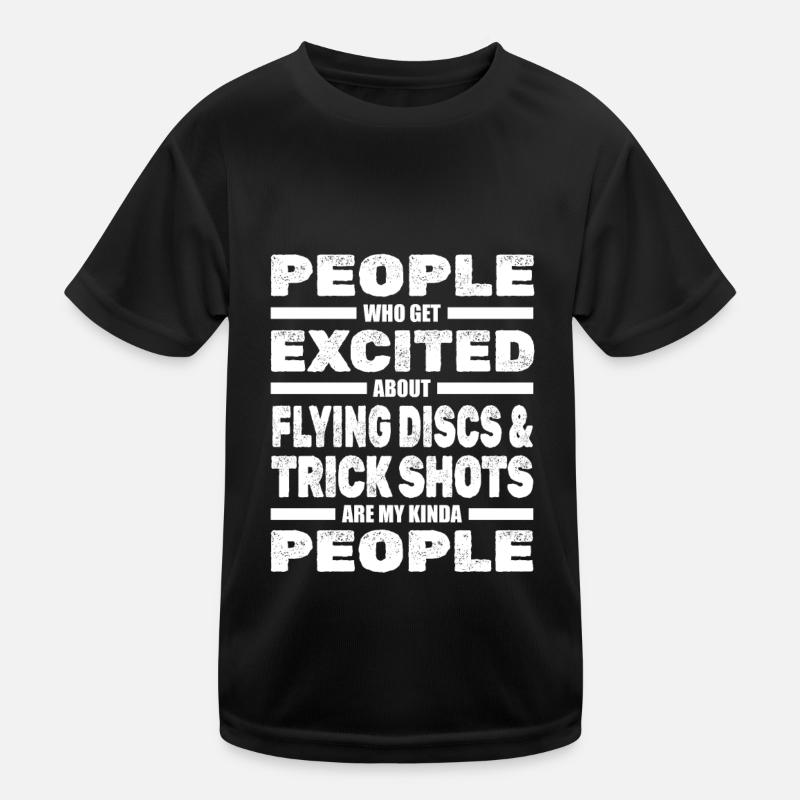 Frisbee - Kinder Funktions-T-Shirt - Schwarz