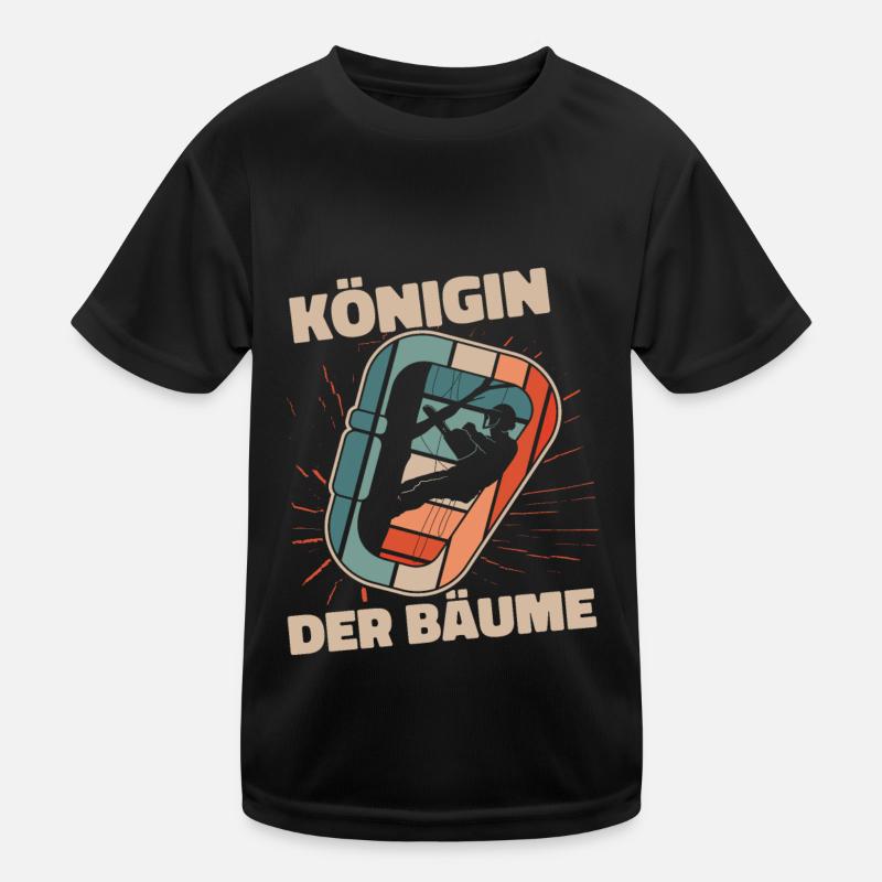 Baumklettern Baumpfleger Arborist Baumkletterer - Kinder Funktions-T-Shirt - Schwarz