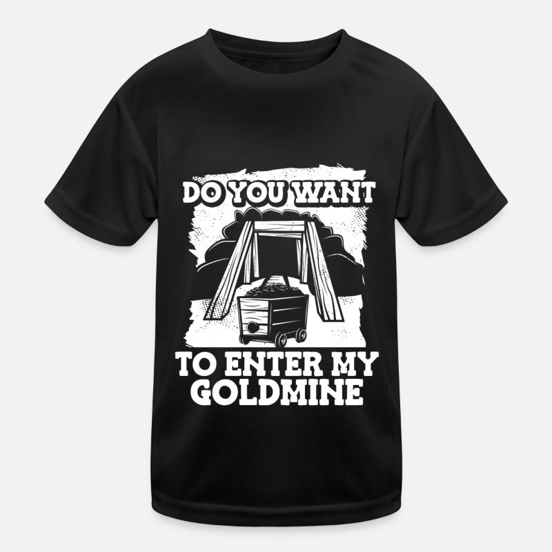 Gold Mining Gold Mine Kids Functional T-Shirt