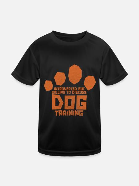 Dresseur de chiens Patte Dresseur de chiens - T-shirt sport Enfant - noir - Devant