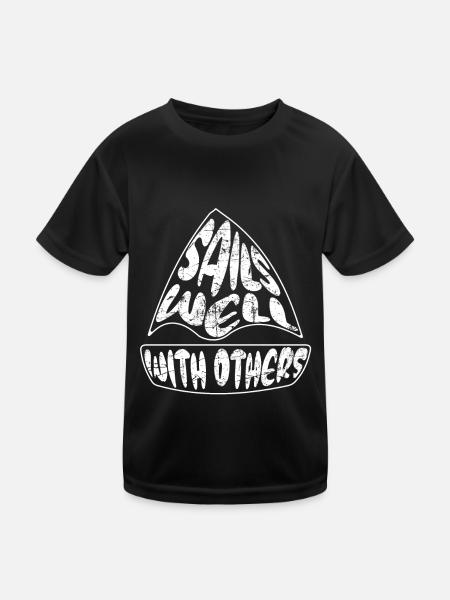 Sailing Sailors Sailboat Sailors - Kids Functional T-Shirt - black - Front