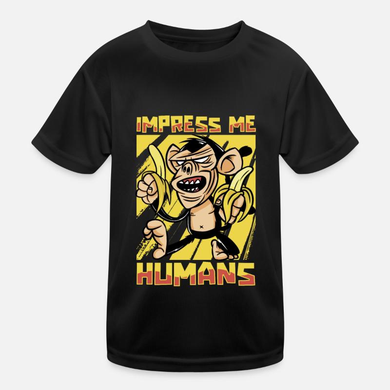 Affe Banane Kinder Funktions-T-Shirt