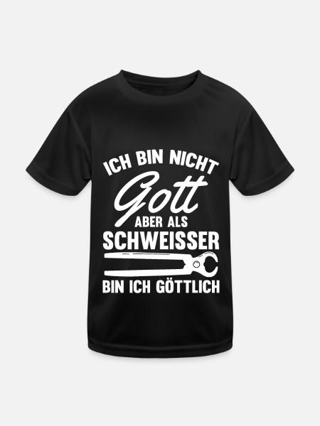 Schmied Metallbauer Schlosser - Kinder Funktions-T-Shirt - Schwarz - Vorne