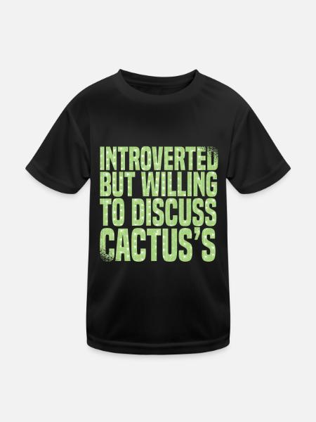 Cactus Garden Funny Cactus - T-shirt sport Enfant - noir - Devant