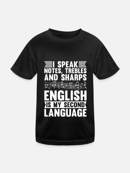 Professeur de musique Professeur de musique drôle - T-shirt sport Enfant - noir - Devant