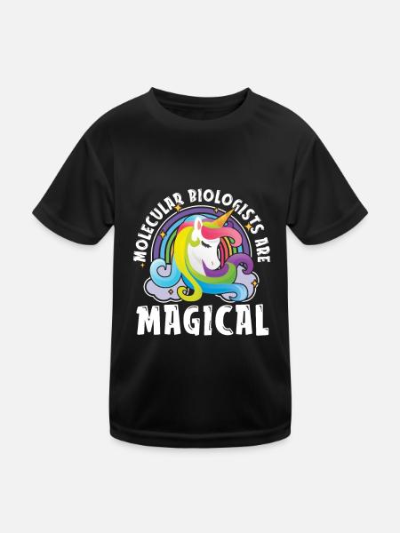 Biologiste Biologie Licorne Biologiste moléculaire - T-shirt sport Enfant - noir - Devant