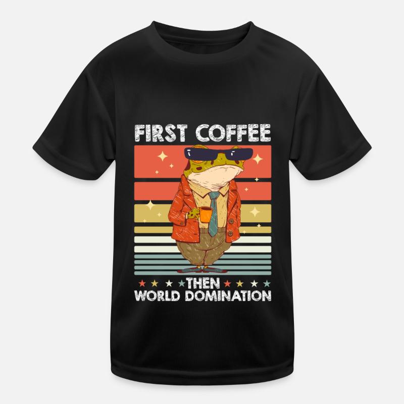 Frog Toad Sunglasses Café T-shirt sport Enfant