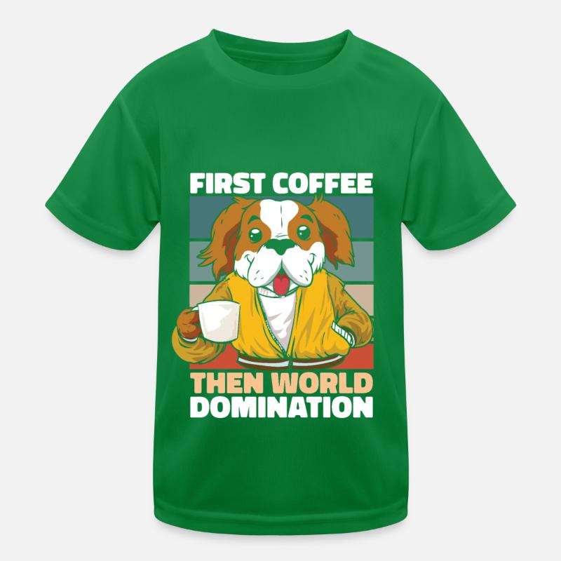 Yorkshire Terrier Kaffee Kinder Funktions-T-Shirt