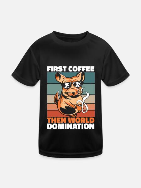 Lunettes de soleil Chinchilla Coffee - T-shirt sport Enfant - noir - Devant