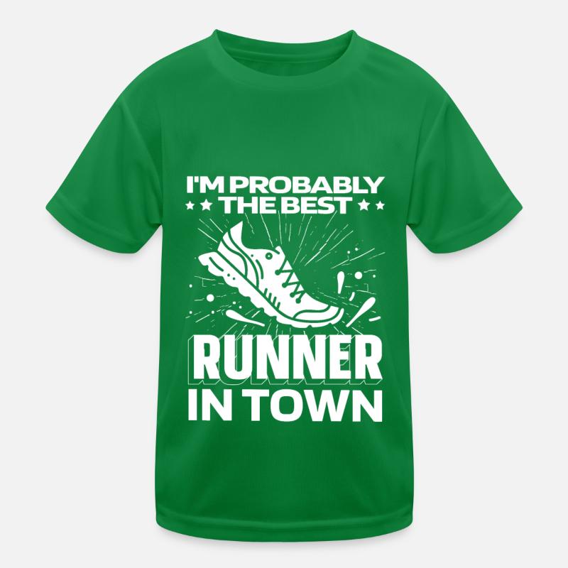 Runner Jogger Runner Run Funny Kids Functional T-Shirt