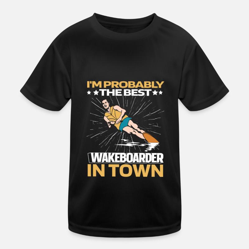 Wakeboard Wakeboarder Witzig Kinder Funktions-T-Shirt