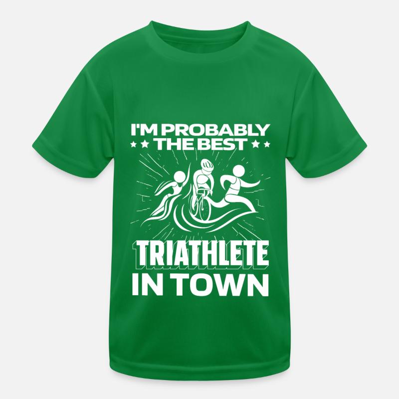 Triathlon Triathlet Witzig Kinder Funktions-T-Shirt