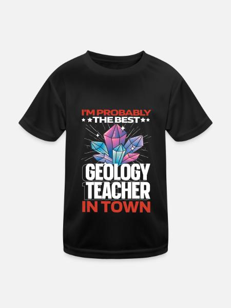 Geology Geologist Lustig - Kids Functional T-Shirt - black - Front
