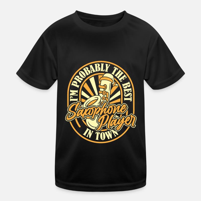 Saxophone Saxophone Funny Kids Functional T-Shirt