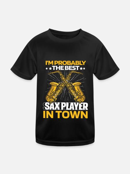 Saxophone Saxophone - Kids Functional T-Shirt - black - Front