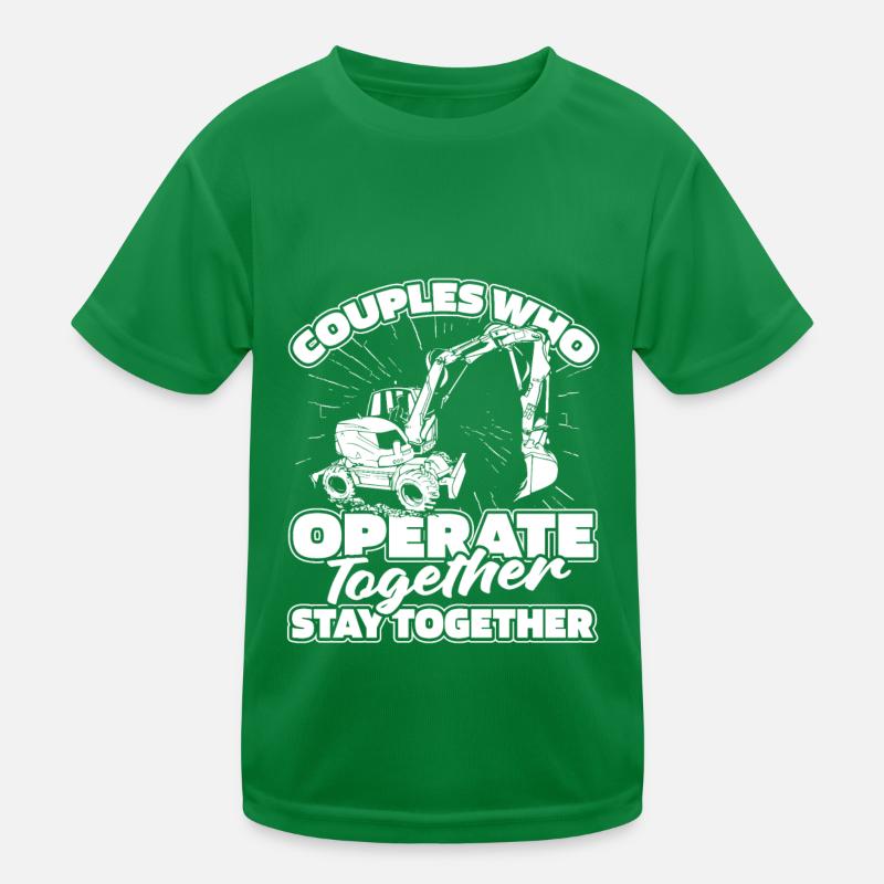 Couple de conducteurs de pelles T-shirt sport Enfant