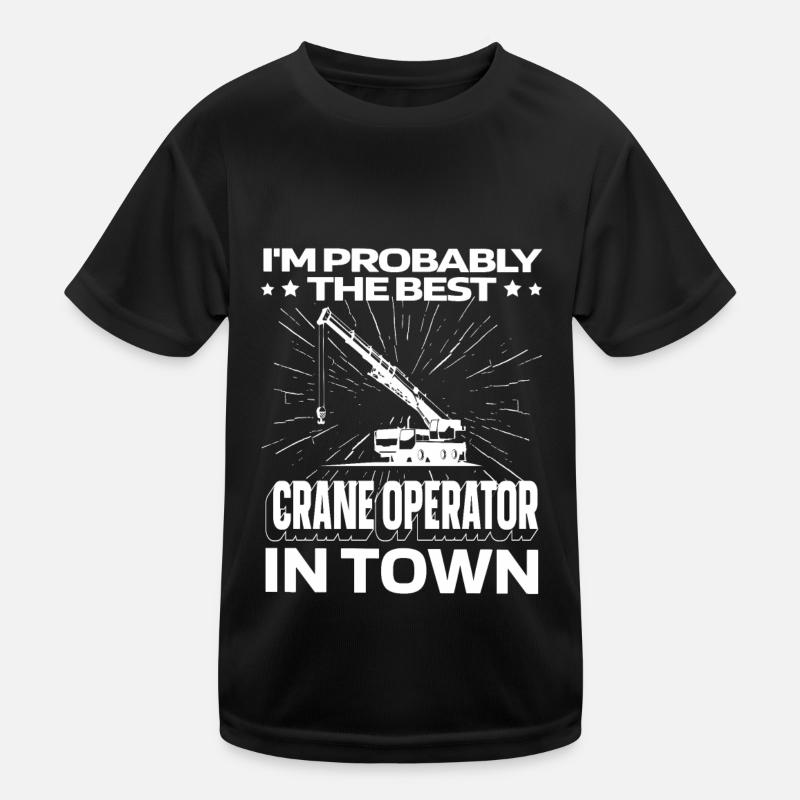 Crane driver Crane operator truck Kids Functional T-Shirt