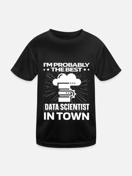Serveur Data Science Data Analyst - T-shirt sport Enfant - noir - Devant