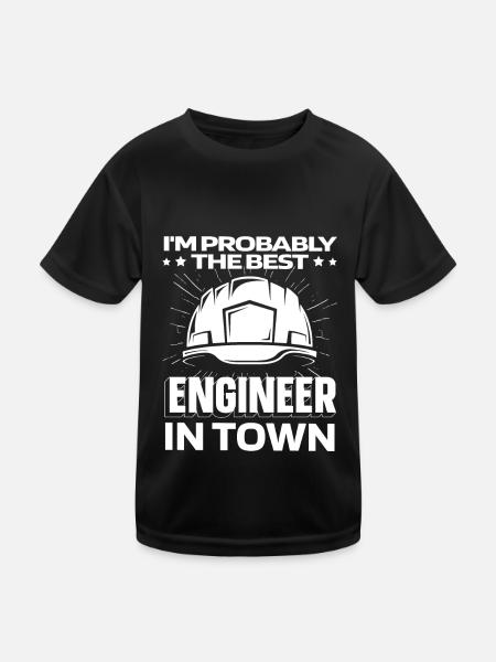 Engineer Helm - Kids Functional T-Shirt - black - Front