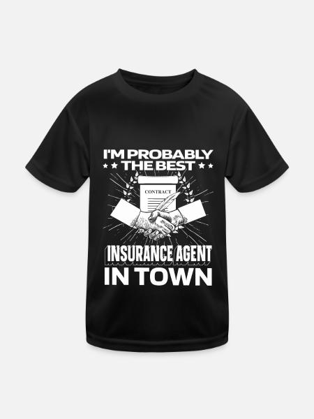 Insurance Advisor Insurance Broker Lustig - Kids Functional T-Shirt - black - Front