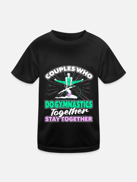 Rsg Turnen Sportgymnastik Paar - Kinder Funktions-T-Shirt - Schwarz - Vorne