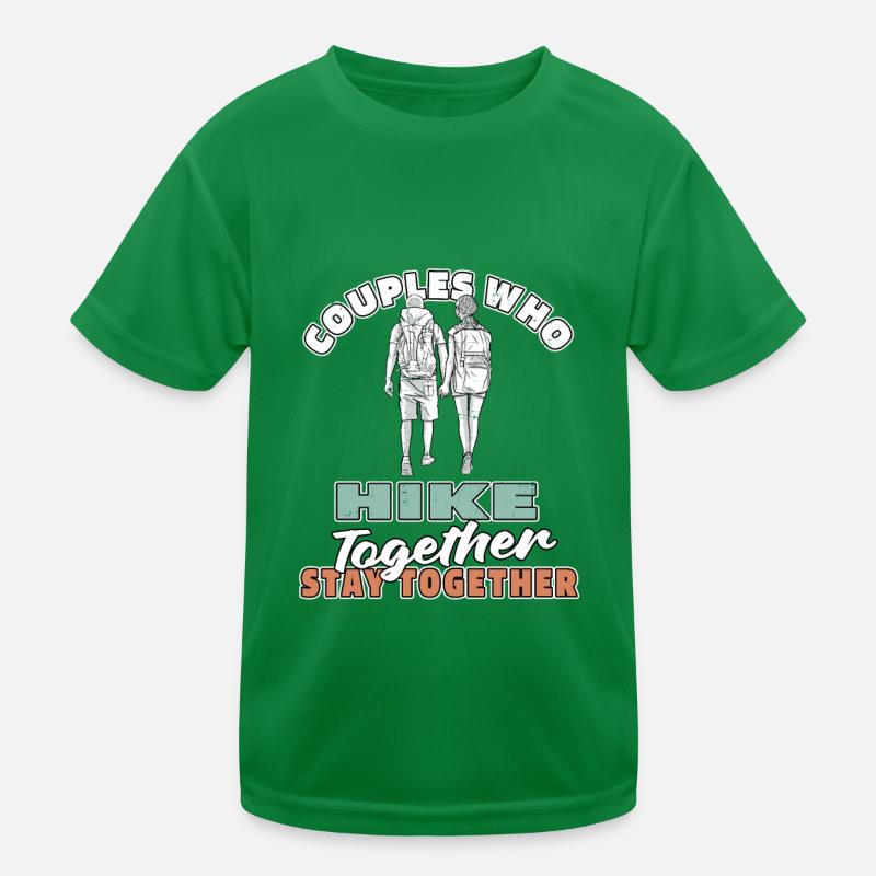 Wandern Wanderer Paar Kinder Funktions-T-Shirt