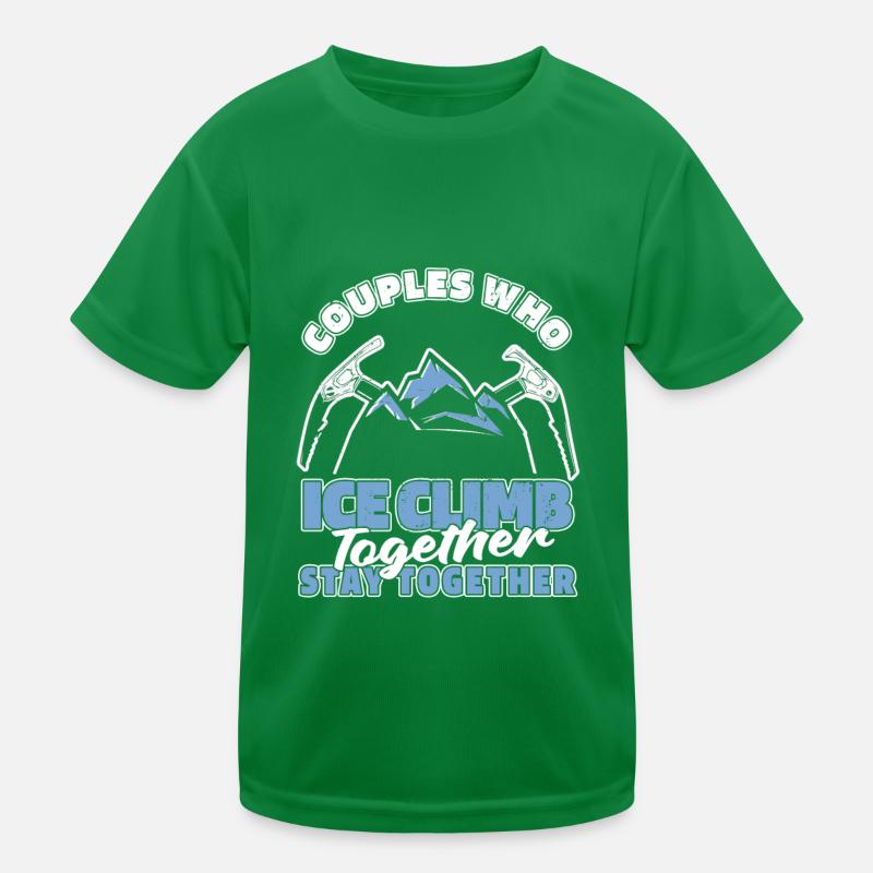 Ice climbing couple Kids Functional T-Shirt