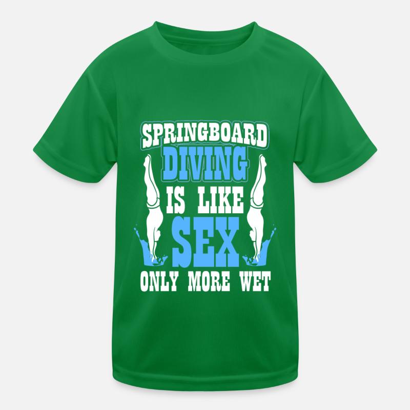 Diving Diver Sarcastic Kids Functional T-Shirt