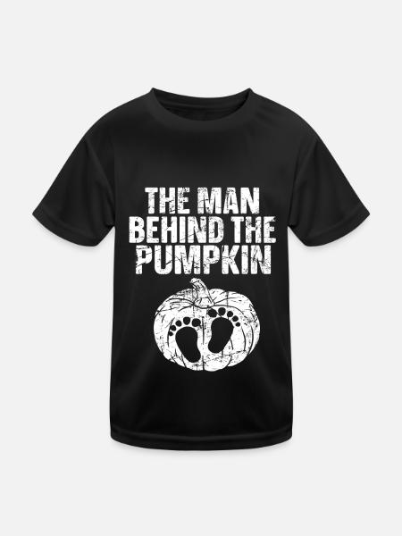 Halloween The Man Behind The Pumpkin - Kids Functional T-Shirt - black - Front