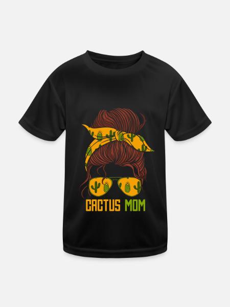 Jardin de cactus - T-shirt sport Enfant - noir - Devant