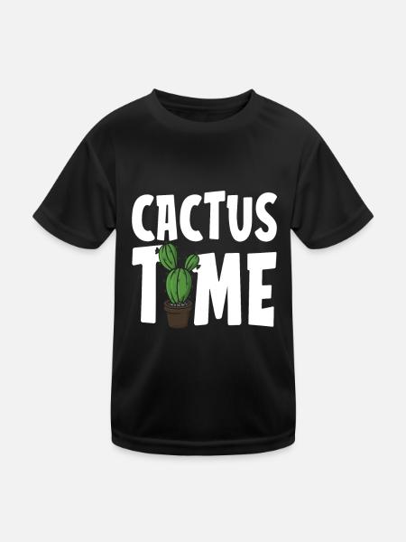Jardin de cactus - T-shirt sport Enfant - noir - Devant