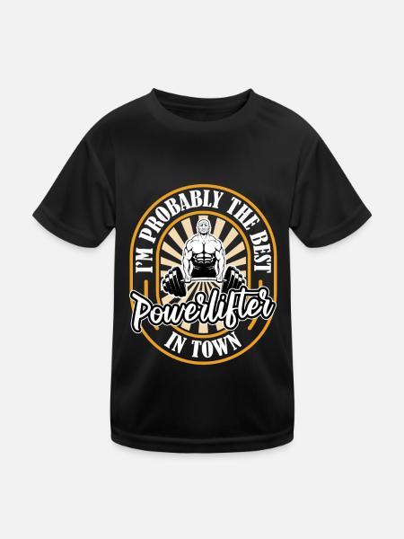 Powerlifting Powerlifter Humor - Kids Functional T-Shirt - black - Front