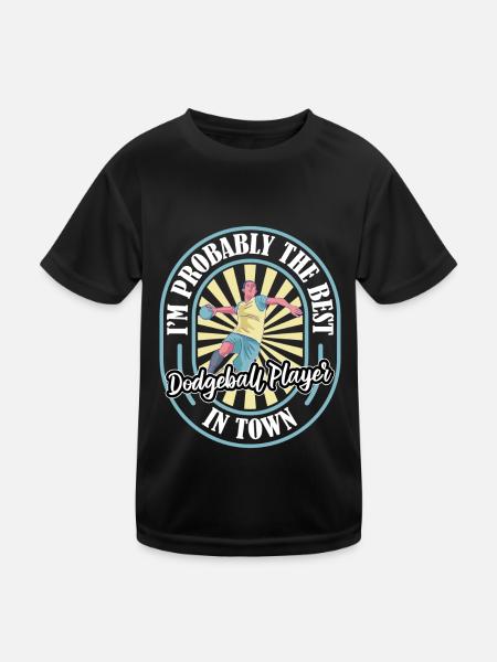 Humour Dodgeball - T-shirt sport Enfant - noir - Devant