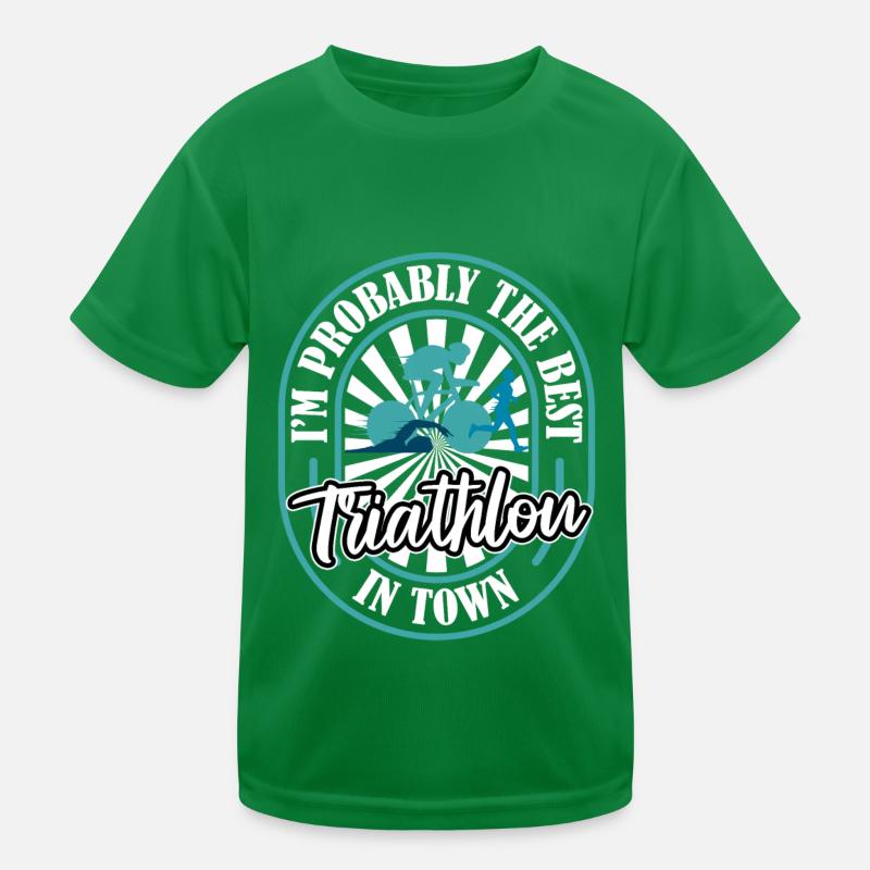Triathlon Triathlet Lustig Kinder Funktions-T-Shirt