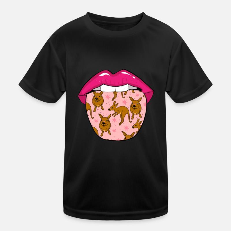 Känguru Zunge Kinder Funktions-T-Shirt