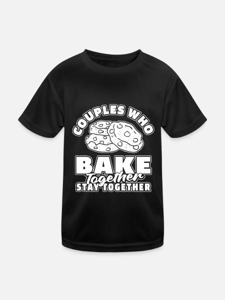 Baking Baker Bakery Couple - T-shirt sport Enfant - noir - Devant