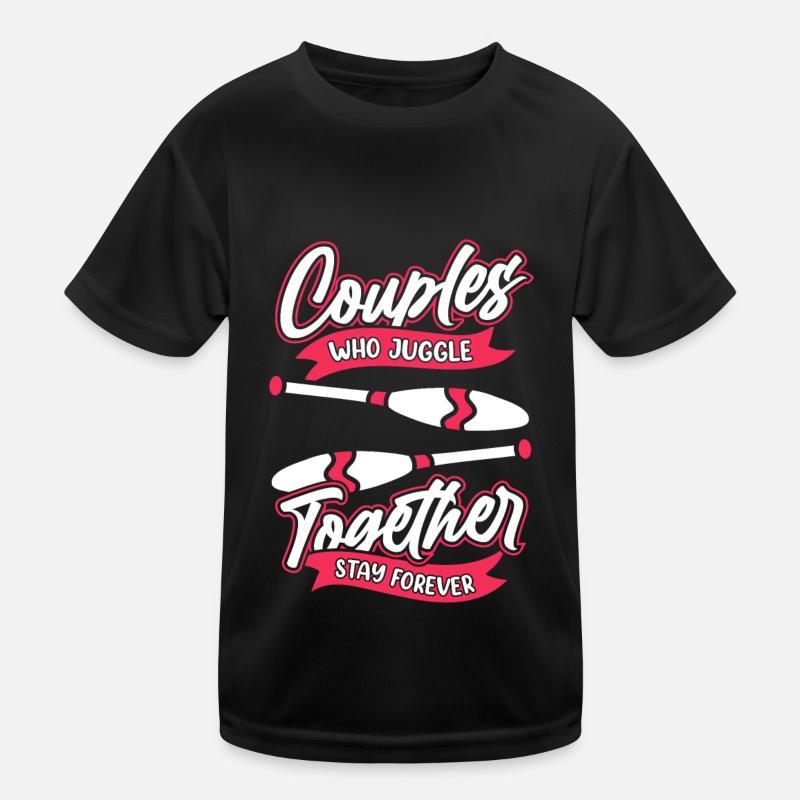 Jonglieren Jongleur Paar Kinder Funktions-T-Shirt