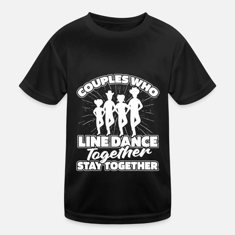 Line Dance Couple Kids Functional T-Shirt