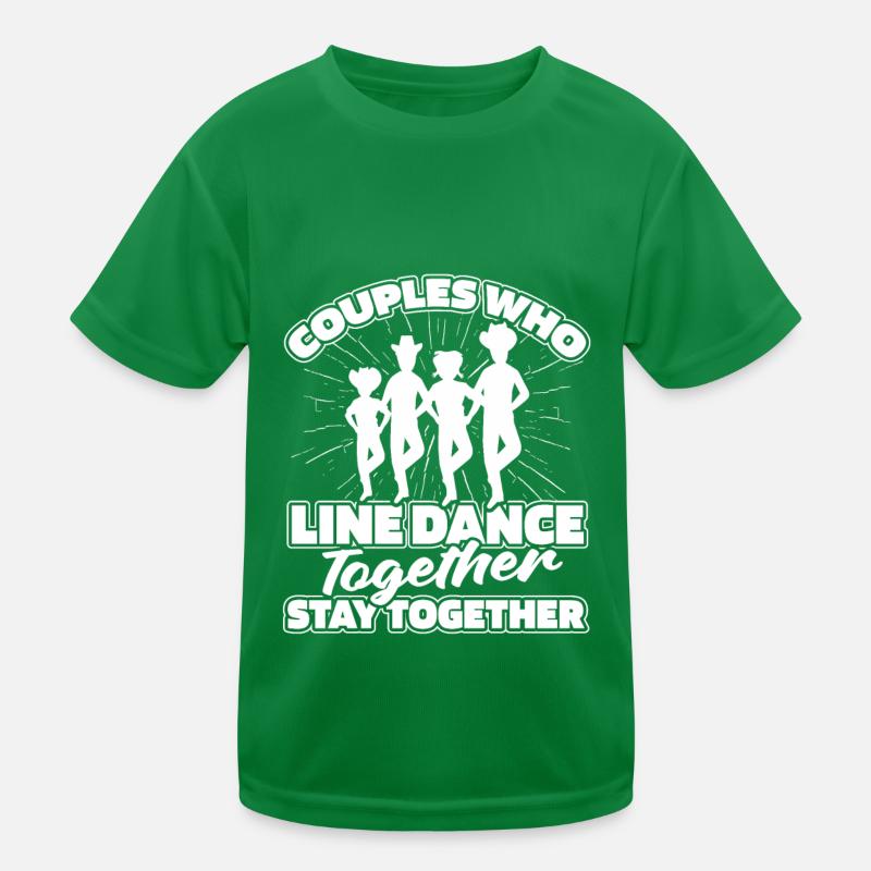 Line Dance Couple Kids Functional T-Shirt