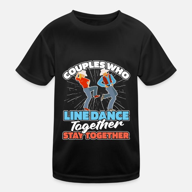 Line Dance Couple Kids Functional T-Shirt